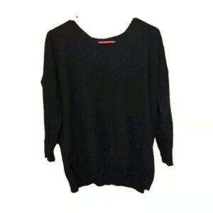 Ninexis Black V Neck Long Sleeve Sweater Women's Large